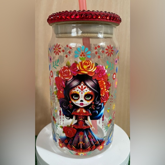 Glass can cup - Picture 1 of 3